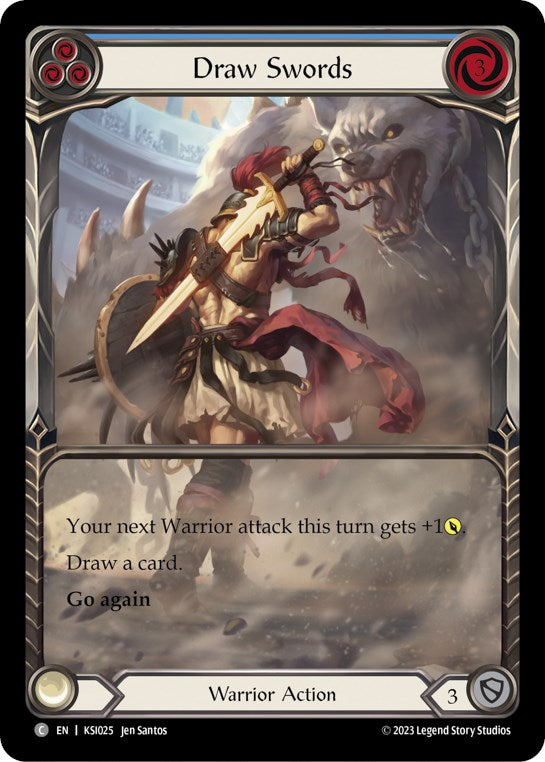 Draw Swords (Blue) [KSI025] (Heavy Hitters Kassai Blitz Deck) | Good Games Adelaide SA