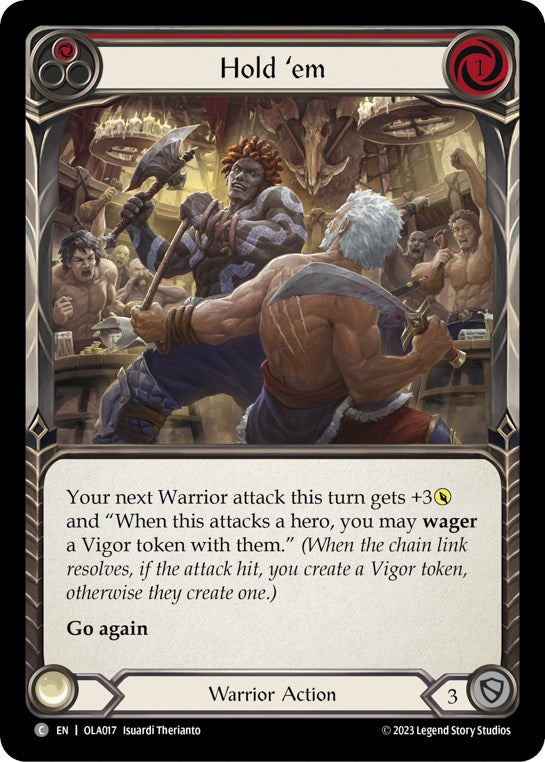 Hold 'em (Red) [OLA017] (Heavy Hitters Olympia Blitz Deck) | Good Games Adelaide SA