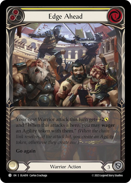 Edge Ahead (Yellow) [OLA019] (Heavy Hitters Olympia Blitz Deck) | Good Games Adelaide SA