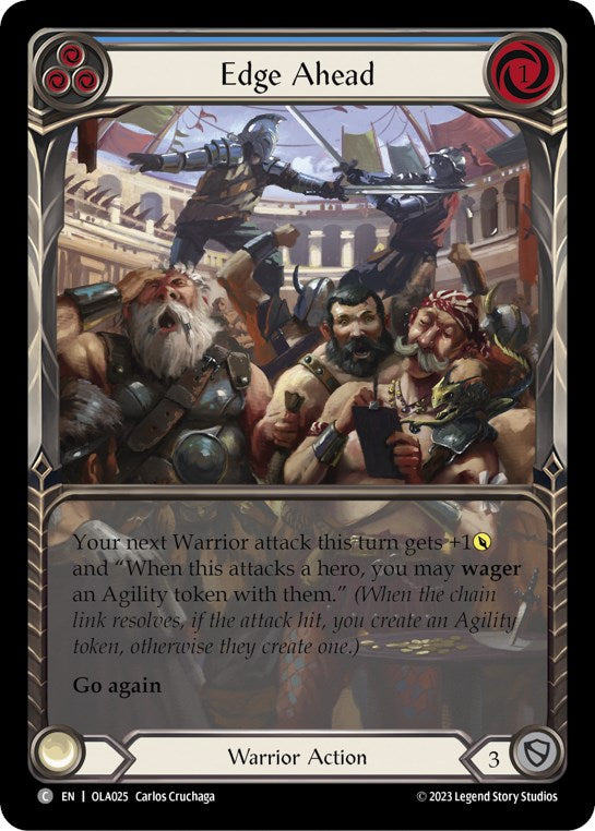 Edge Ahead (Blue) [OLA025] (Heavy Hitters Olympia Blitz Deck) | Good Games Adelaide SA