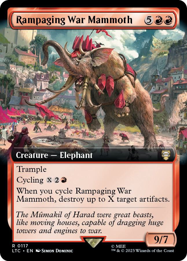Rampaging War Mammoth 117 (Commander: The Lord of the Rings: Tales of Middle-earth)  - Extended Art | Good Games Adelaide SA