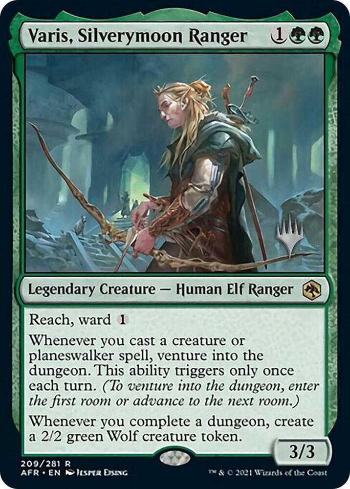 Varis Silverymoon Ranger 209 (Promo Pack: Adventures in the Forgotten Realms)  - Foil | Good Games Adelaide SA