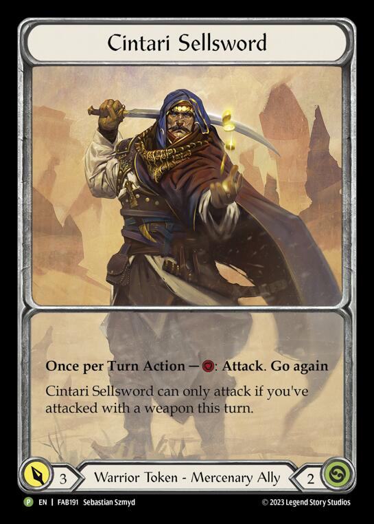 Cintari Sellsword [FAB191] (Promo)  Cold Foil | Good Games Adelaide SA
