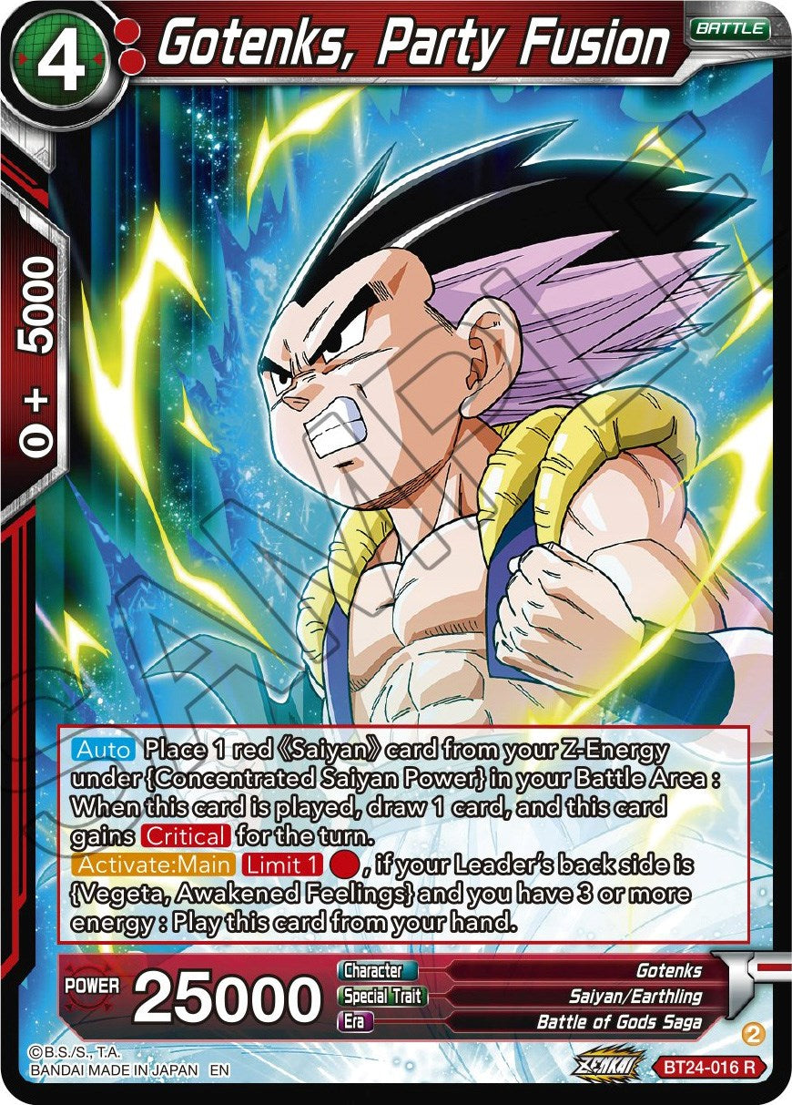Gotenks, Party Fusion (BT24-016) [Beyond Generations] | Good Games Adelaide SA