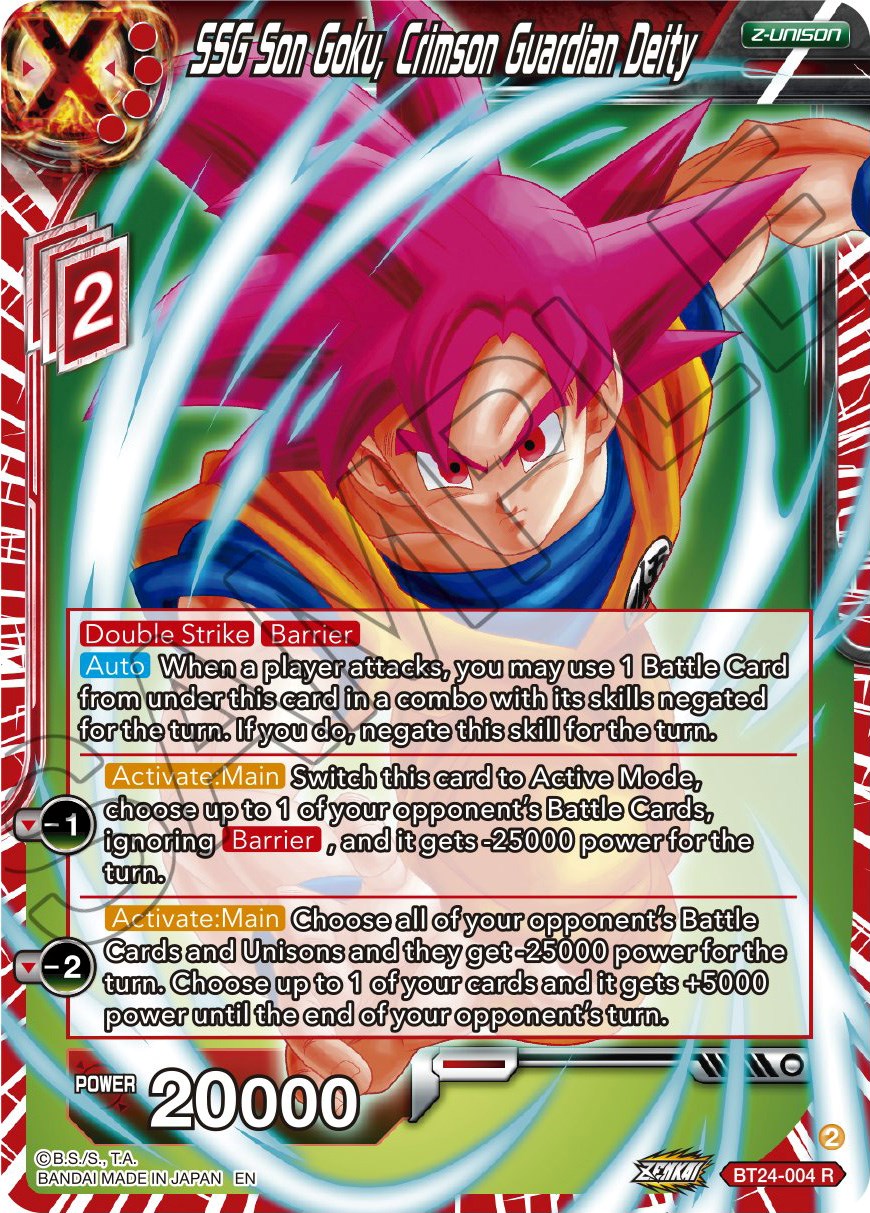 SSG Son Goku, Crimson Guardian Deity (BT24-004) [Beyond Generations] | Good Games Adelaide SA