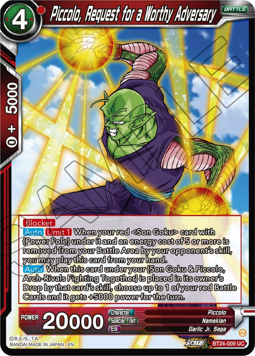 Piccolo, Request for a Worthy Adversary (BT24-009) [Beyond Generations] | Good Games Adelaide SA