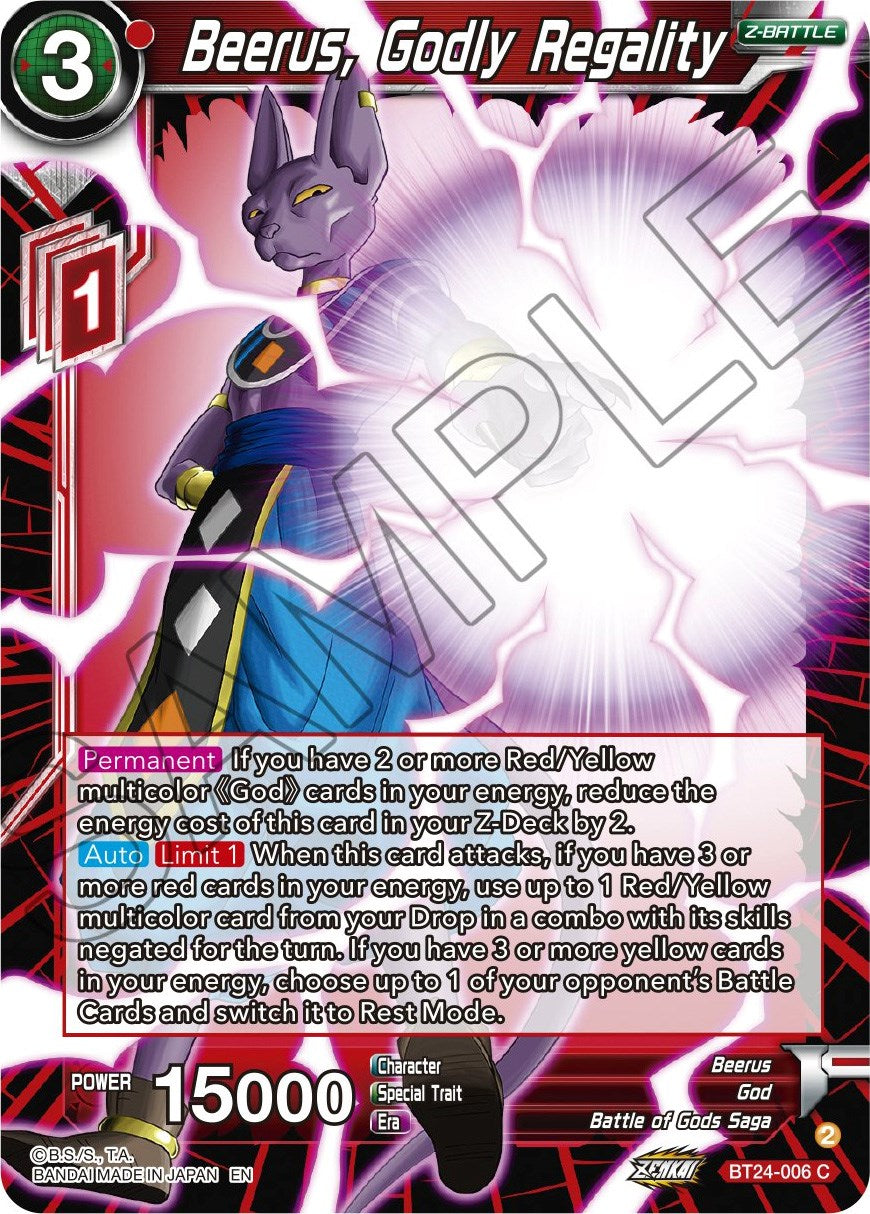 Beerus, Godly Regality (BT24-006) [Beyond Generations] | Good Games Adelaide SA