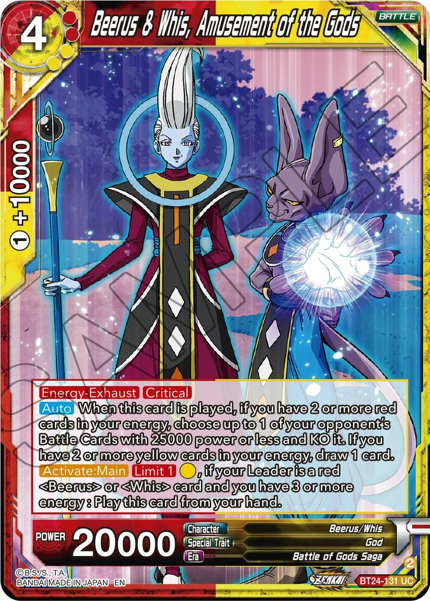 Beerus & Whis, Amusement of the Gods (BT24-131) [Beyond Generations] | Good Games Adelaide SA