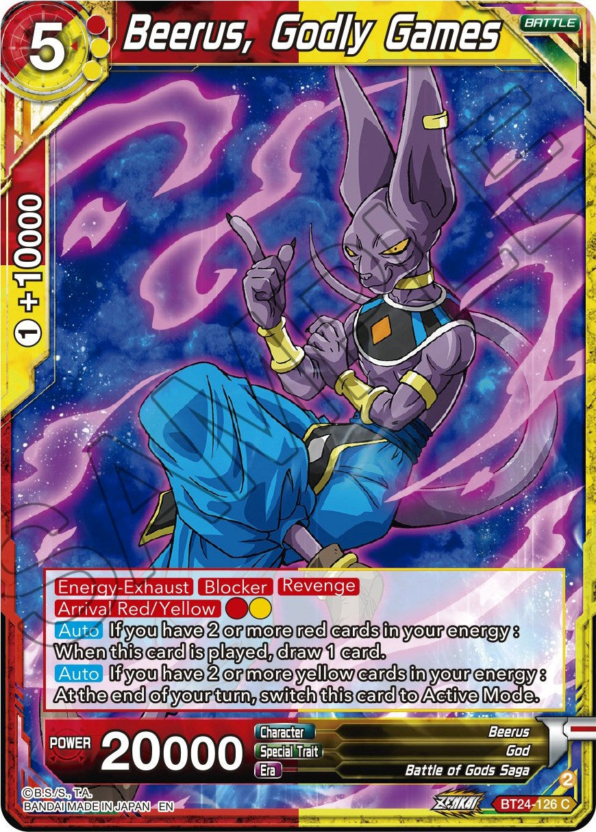 Beerus, Godly Games (BT24-126) [Beyond Generations] | Good Games Adelaide SA
