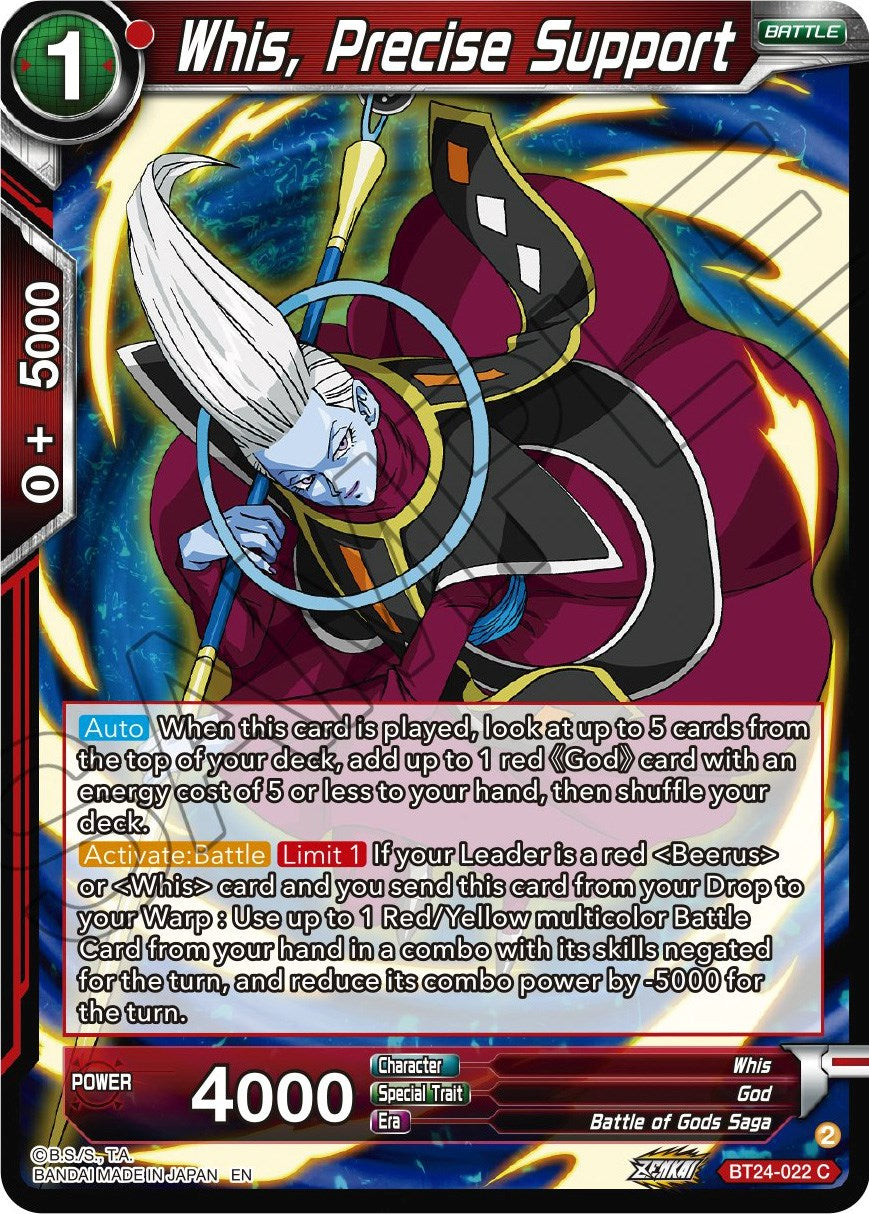 Whis, Precise Support (BT24-022) [Beyond Generations] | Good Games Adelaide SA