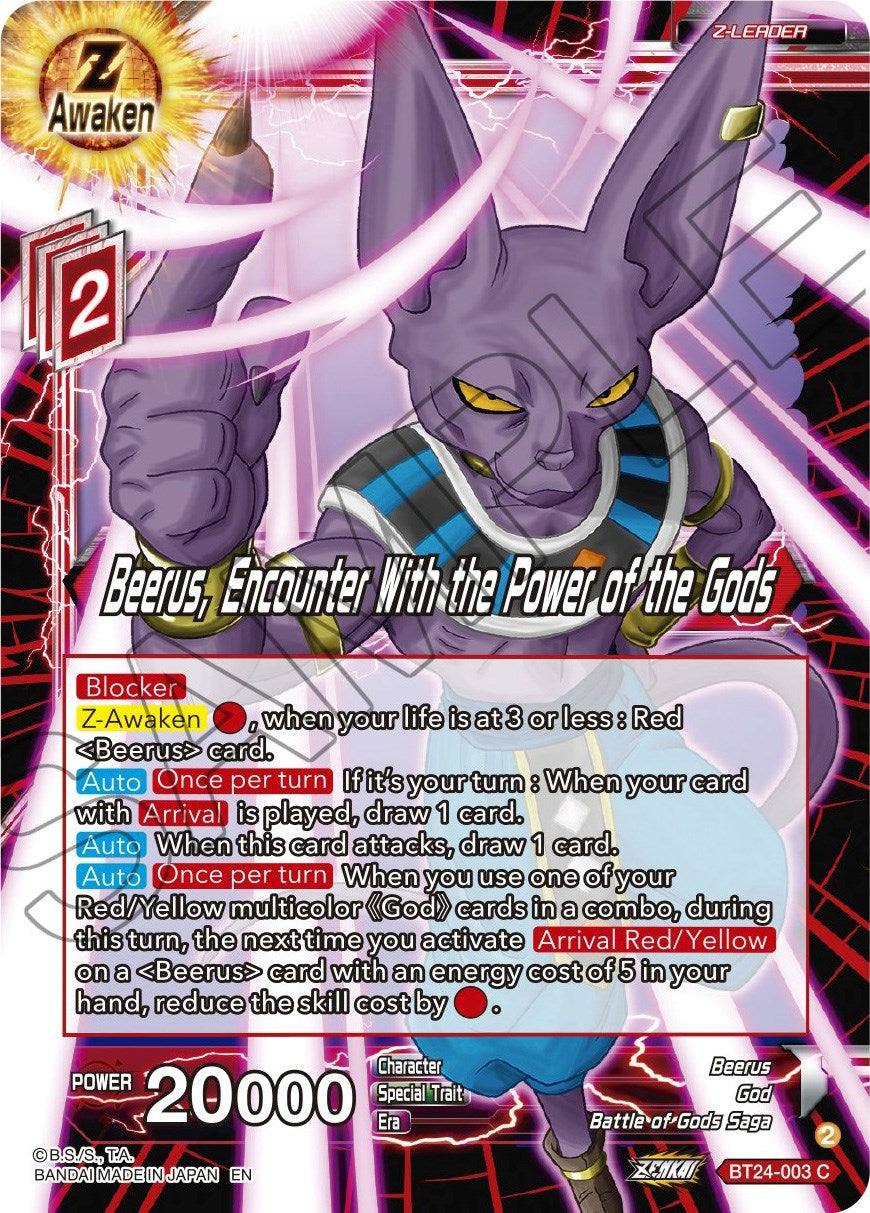 Beerus, Encounter With the Power of the Gods (BT24-003) [Beyond Generations] | Good Games Adelaide SA