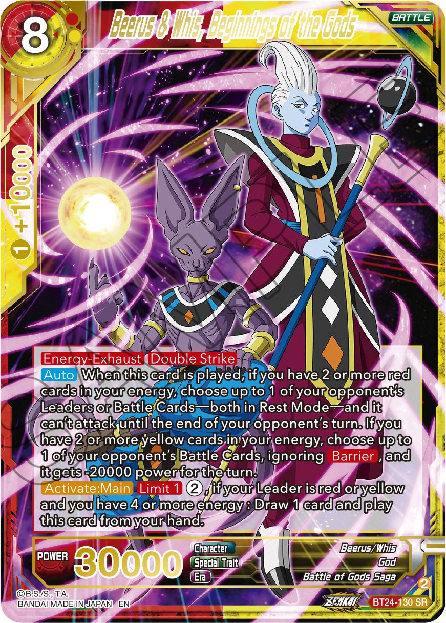 Beerus & Whis, Beginnings of Gods (BT24-130) [Beyond Generations] | Good Games Adelaide SA