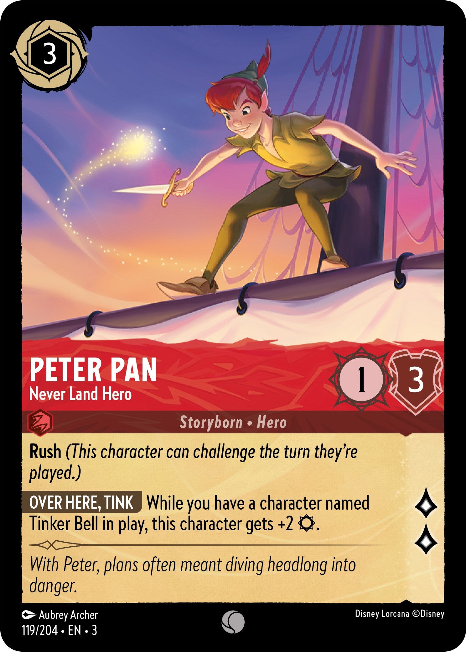 Peter Pan - Never Land Hero (119/204) [Into the Inklands] | Good Games Adelaide SA