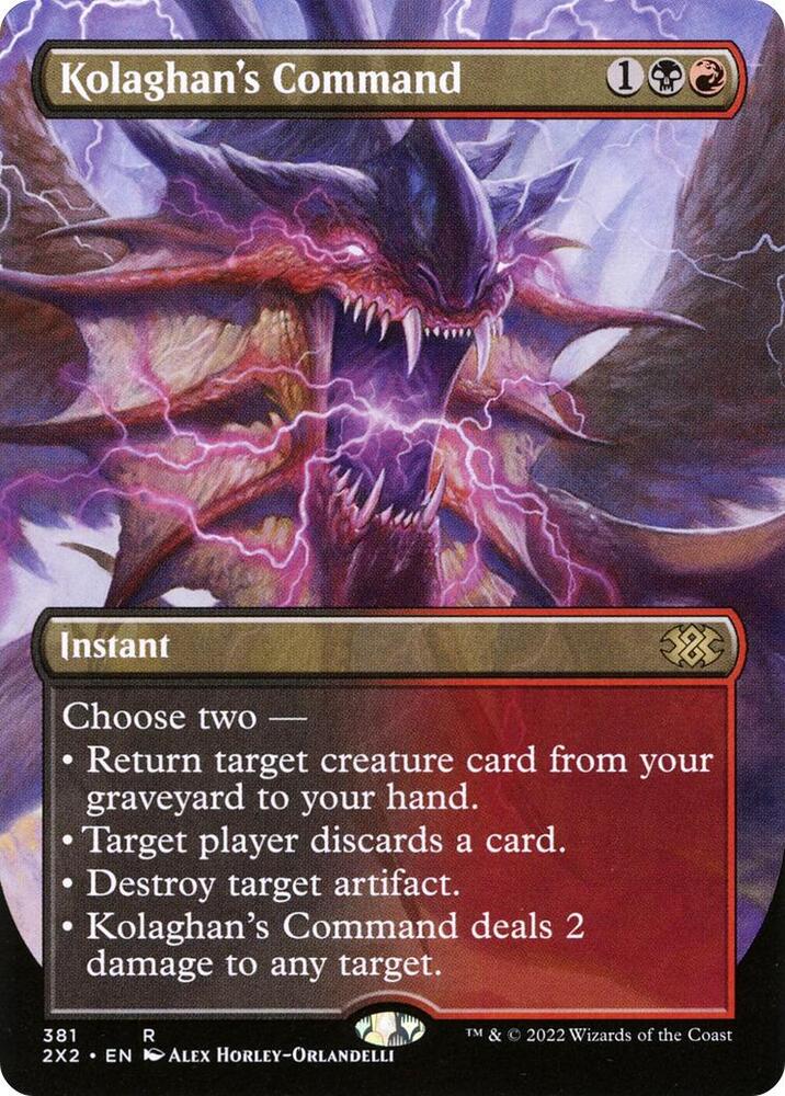Kolaghans Command Borderless 381 (Double Masters 2022)  - Foil | Good Games Adelaide SA
