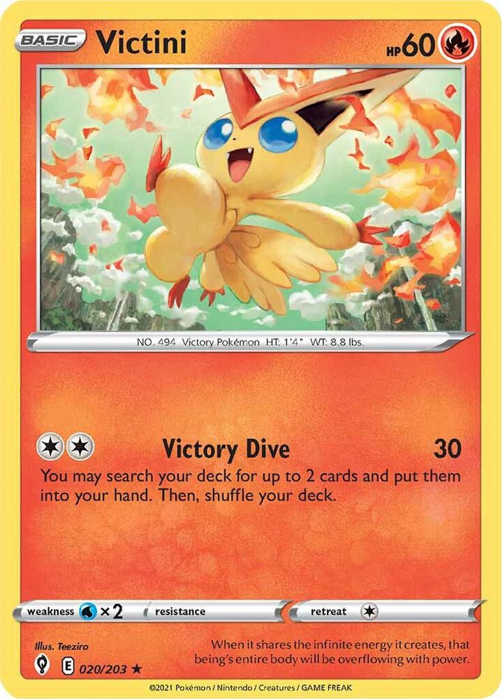 Victini 020/203 (SWSH07: Evolving Skies)  - Holofoil | Good Games Adelaide SA