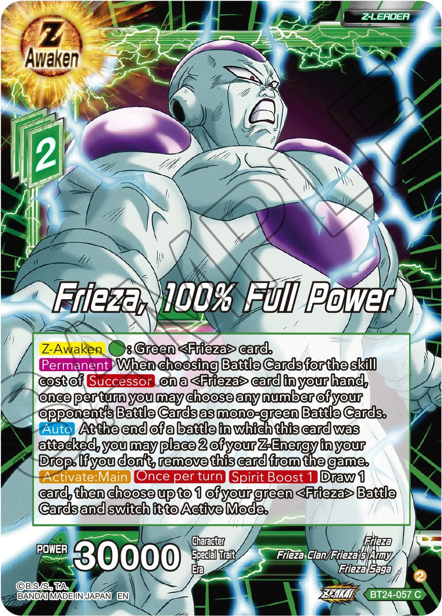 Frieza, 100% Full Power (BT24-057) [Beyond Generations] | Good Games Adelaide SA