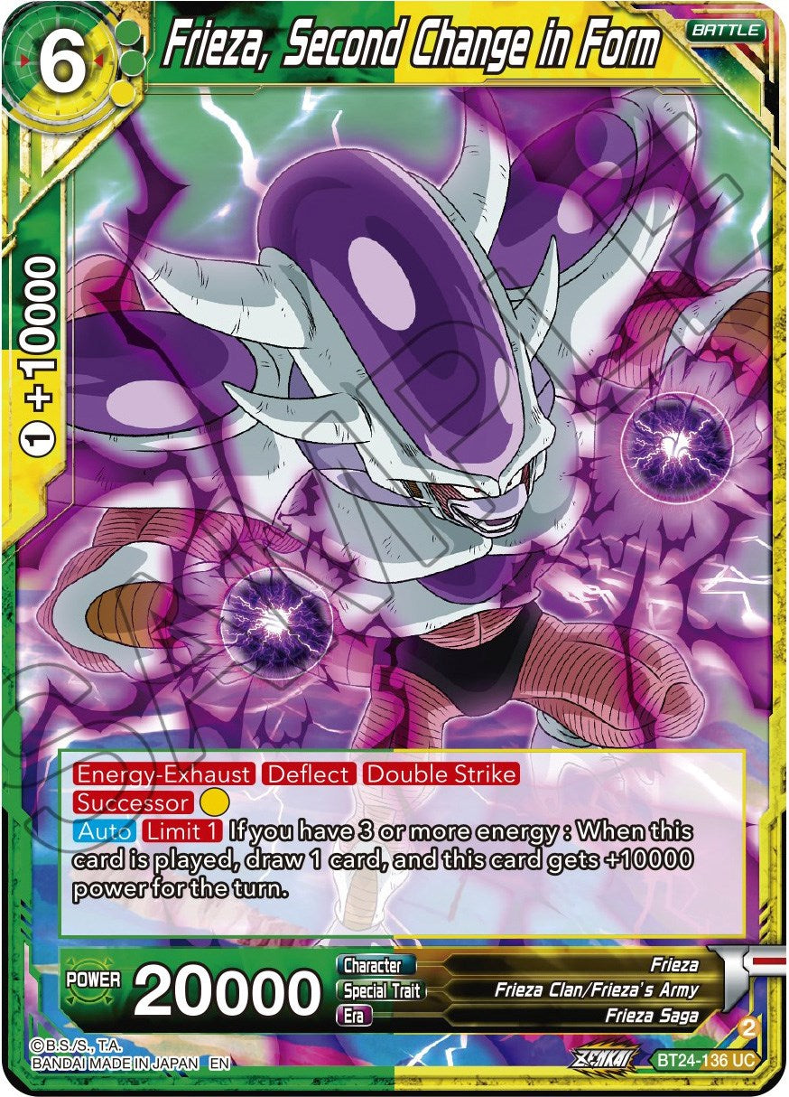 Frieza, Second Change in Form (BT24-136) [Beyond Generations] | Good Games Adelaide SA