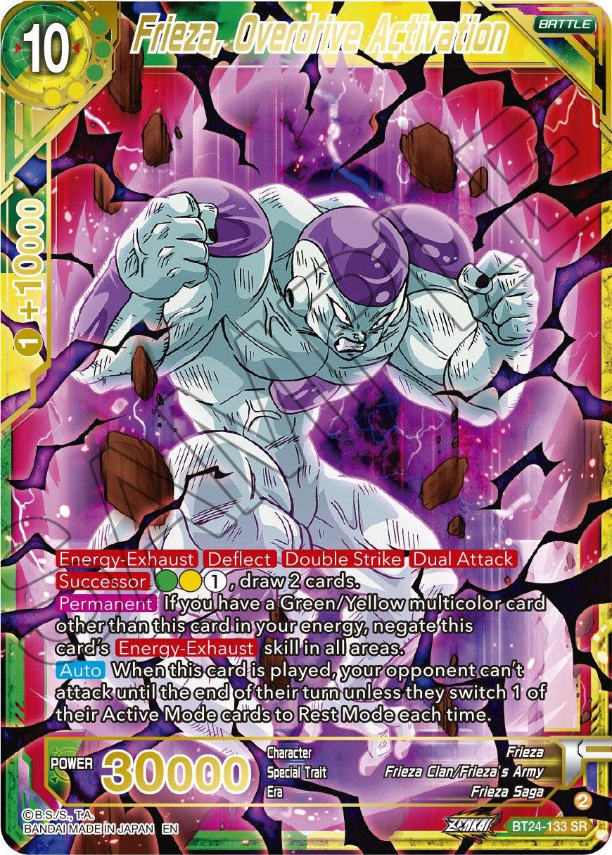 Frieza, Overdrive Activation (BT24-133) [Beyond Generations] | Good Games Adelaide SA