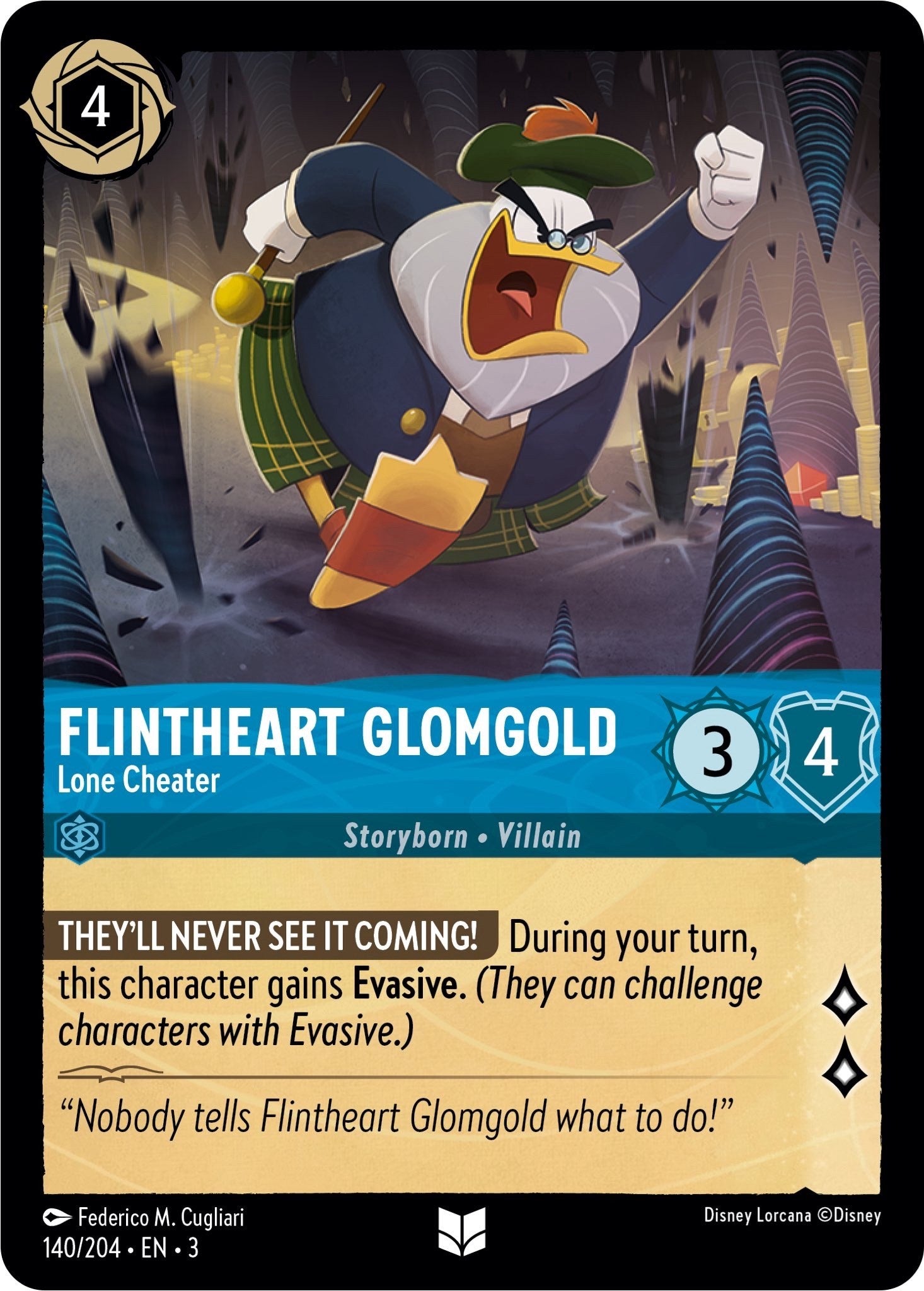 Flintheart Glomgold - Lone Cheater (140/204) [Into the Inklands] | Good Games Adelaide SA