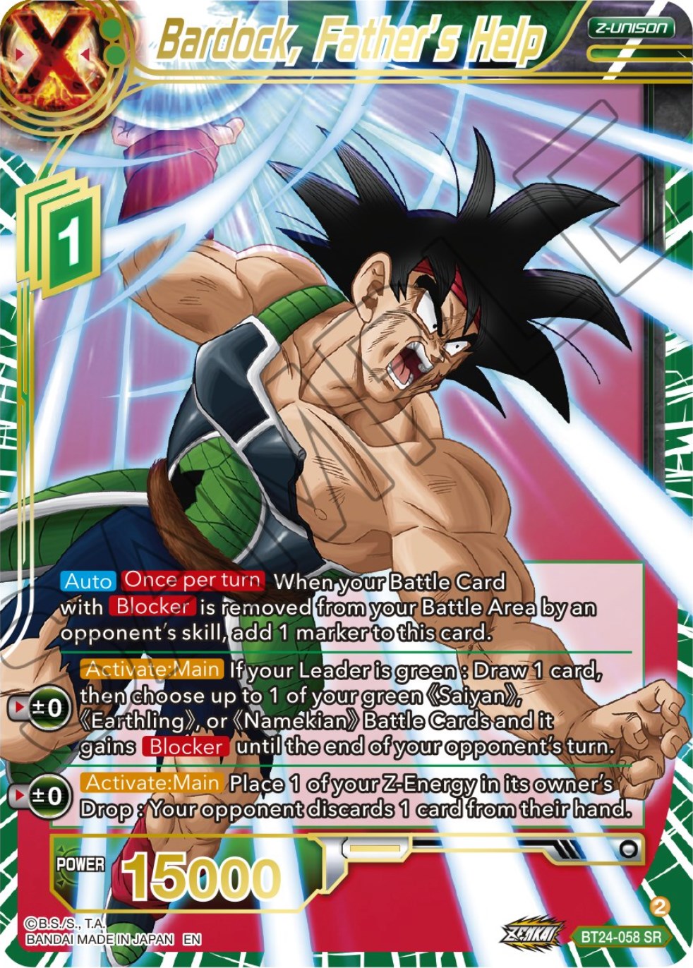 Bardock, Father's Help (BT24-058) [Beyond Generations] | Good Games Adelaide SA