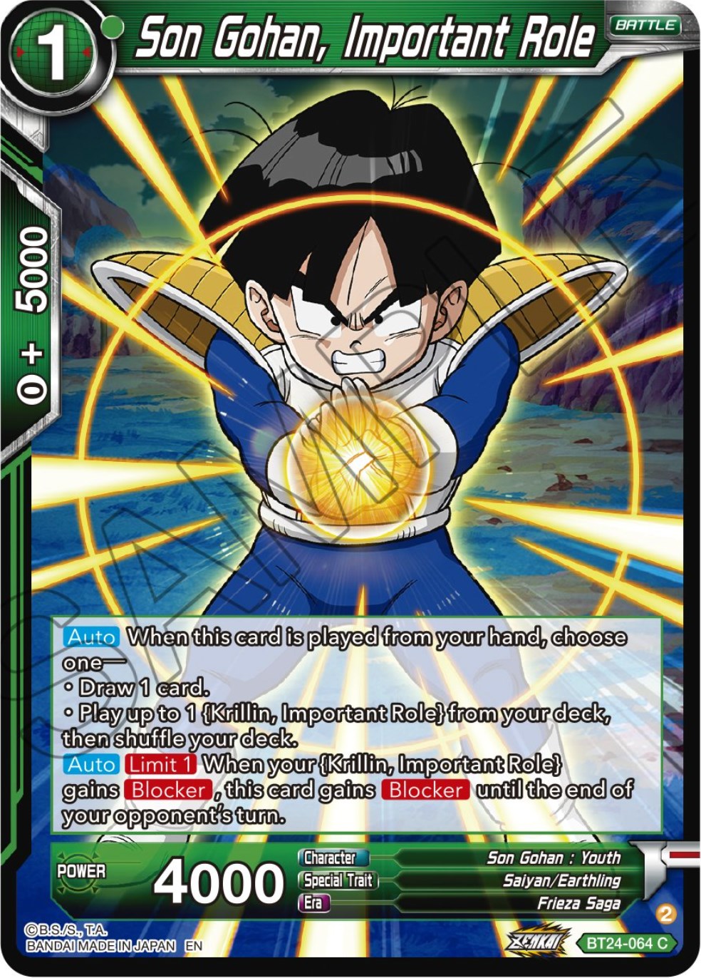 Son Gohan, Important Role (BT24-064) [Beyond Generations] | Good Games Adelaide SA