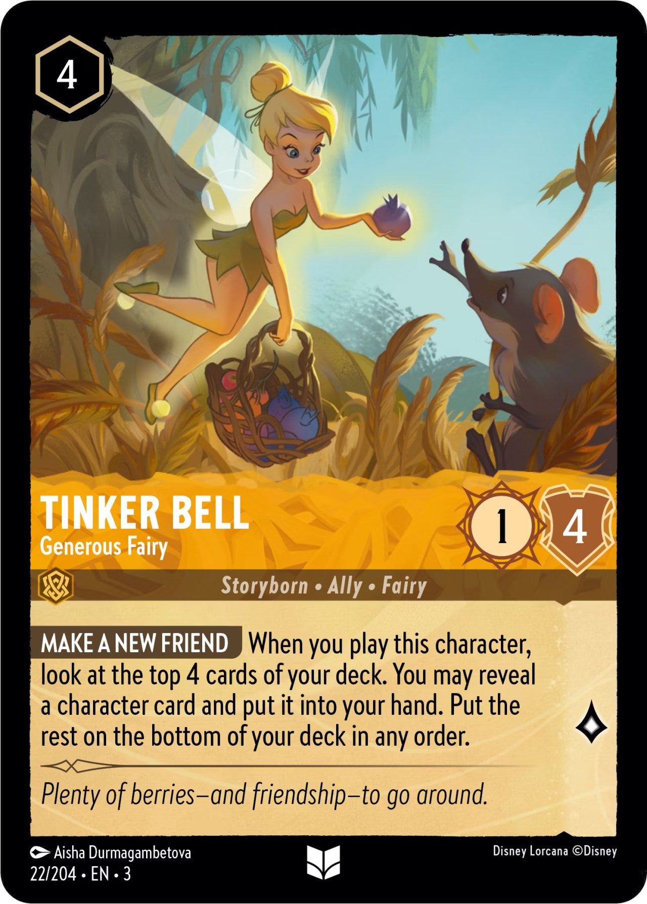 Tinker Bell - Generous Fairy (22/204) [Into the Inklands] | Good Games Adelaide SA