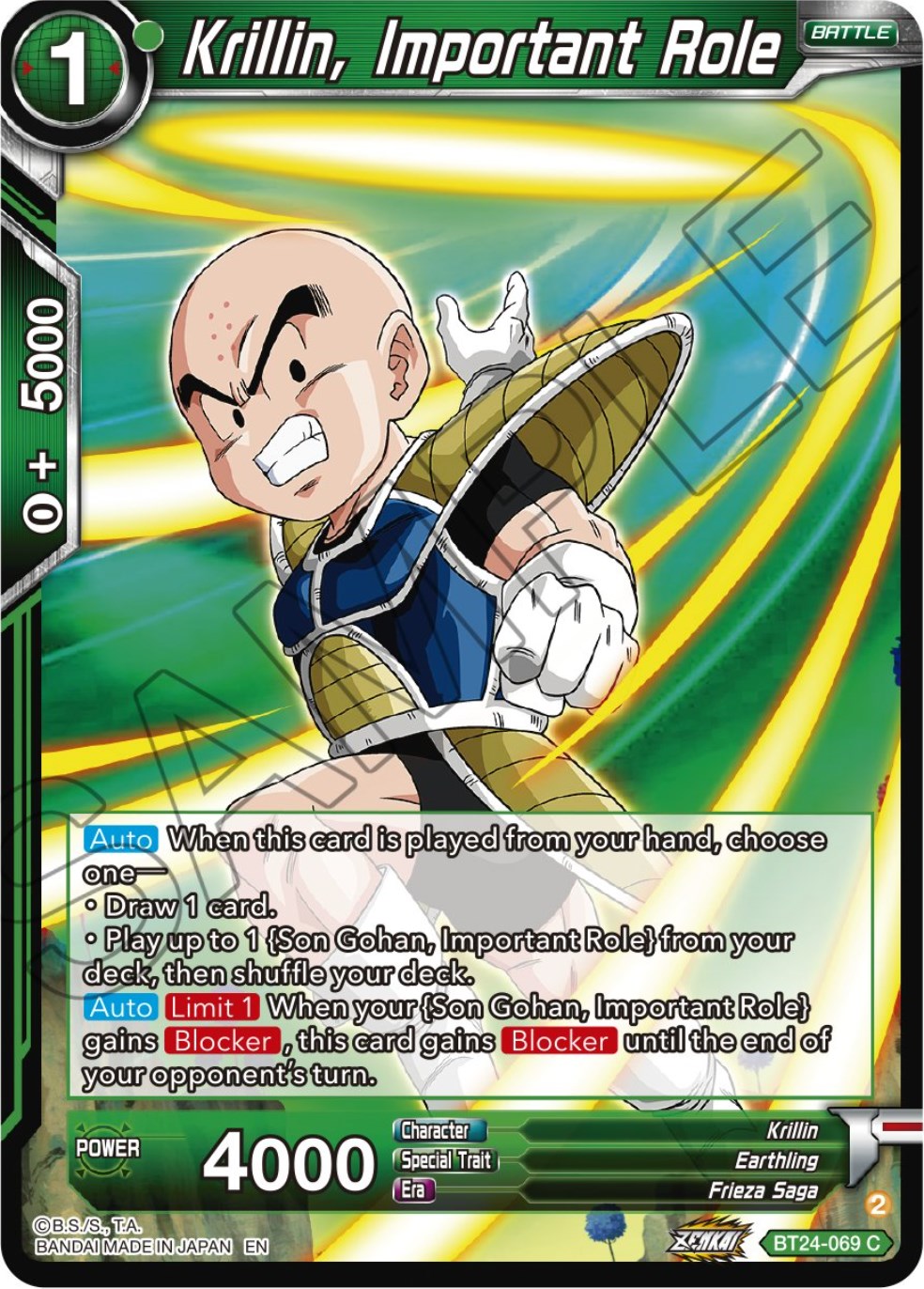 Krillin, Important Role (BT24-069) [Beyond Generations] | Good Games Adelaide SA
