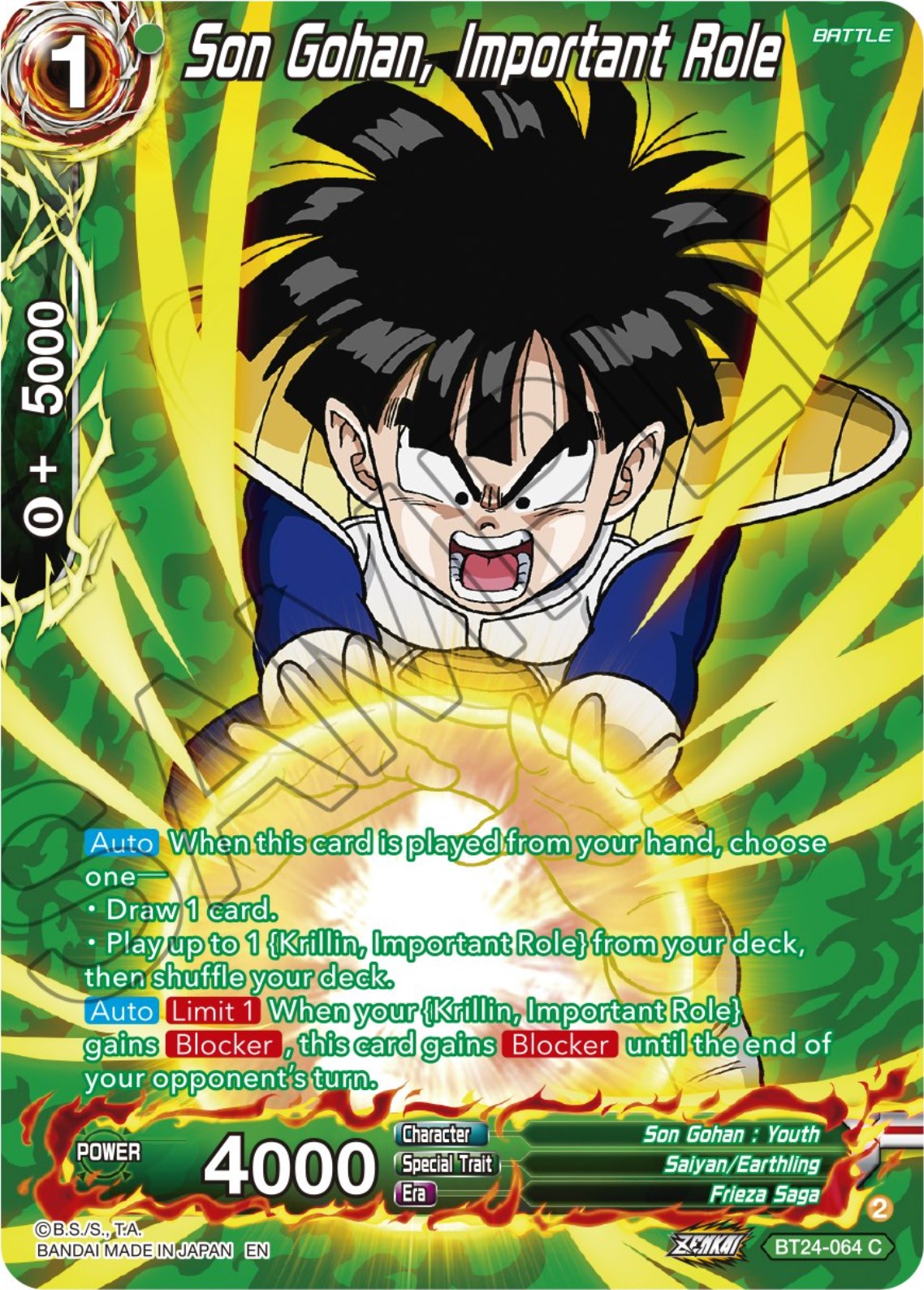 Son Gohan, Important Role (Collector Booster) (BT24-064) [Beyond Generations] | Good Games Adelaide SA