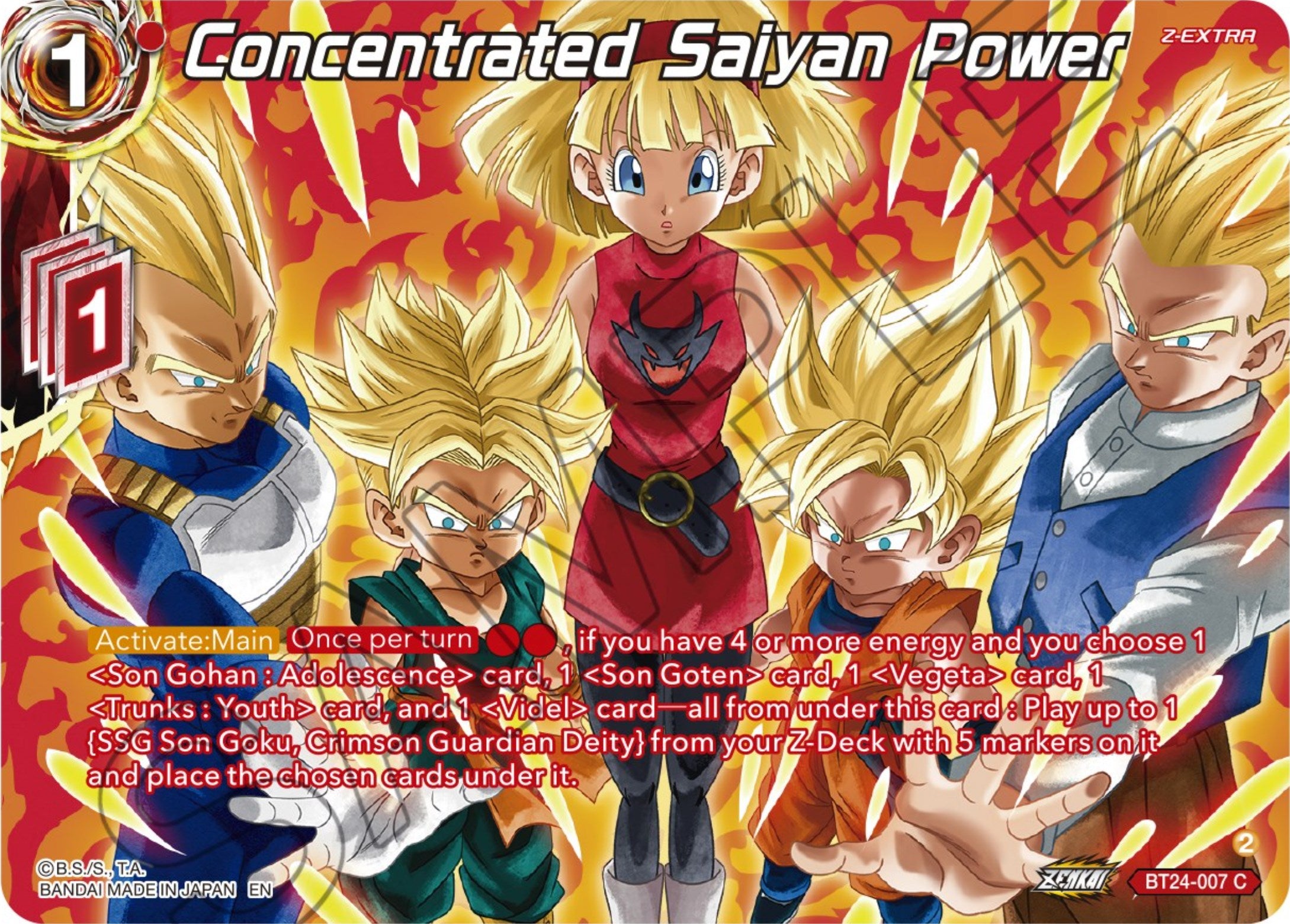 Concentrated Saiyan Power (Collector Booster) (BT24-007) [Beyond Generations] | Good Games Adelaide SA