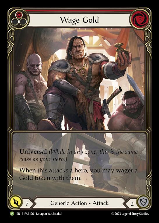 Wage Gold (Red) [FAB196] (Promo)  Rainbow Foil | Good Games Adelaide SA