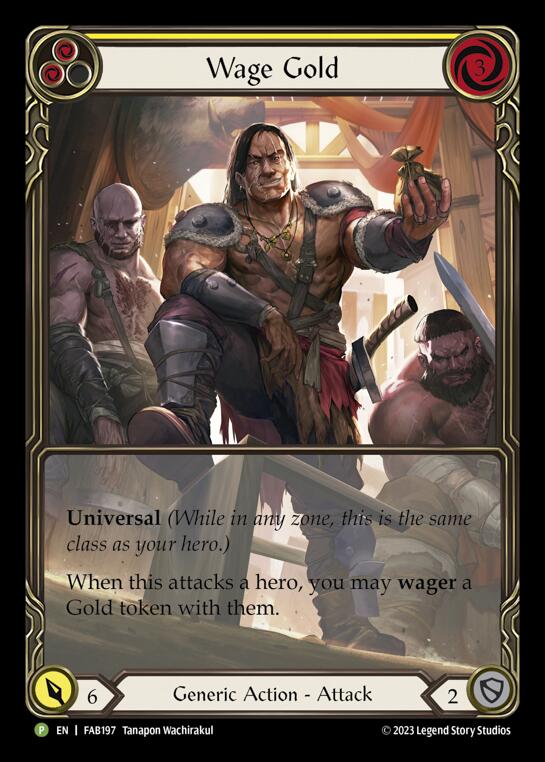 Wage Gold (Yellow) [FAB197] (Promo)  Rainbow Foil | Good Games Adelaide SA