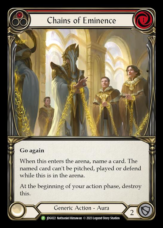 Chains of Eminence (Red) [JDG022] (Promo)  Cold Foil | Good Games Adelaide SA