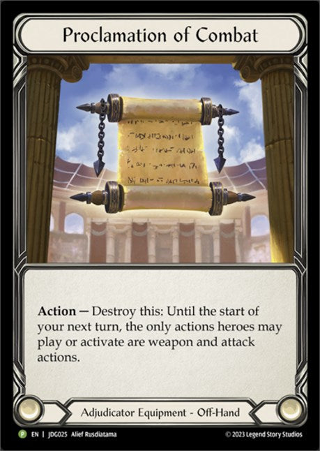 Proclamation of Combat [JDG025] (Promo)  Cold Foil | Good Games Adelaide SA