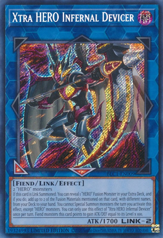 Xtra HERO Infernal Devicer [BLC1-EN009] Secret Rare | Good Games Adelaide SA