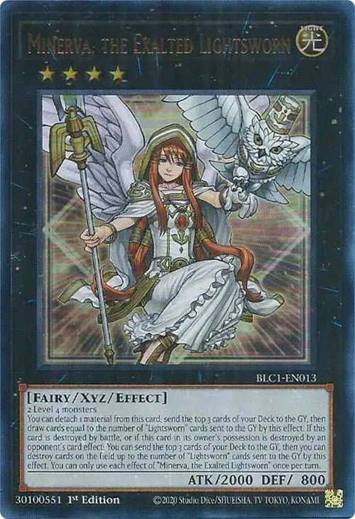 Minerva, the Exalted Lightsworn [BLC1-EN013] Ultra Rare | Good Games Adelaide SA