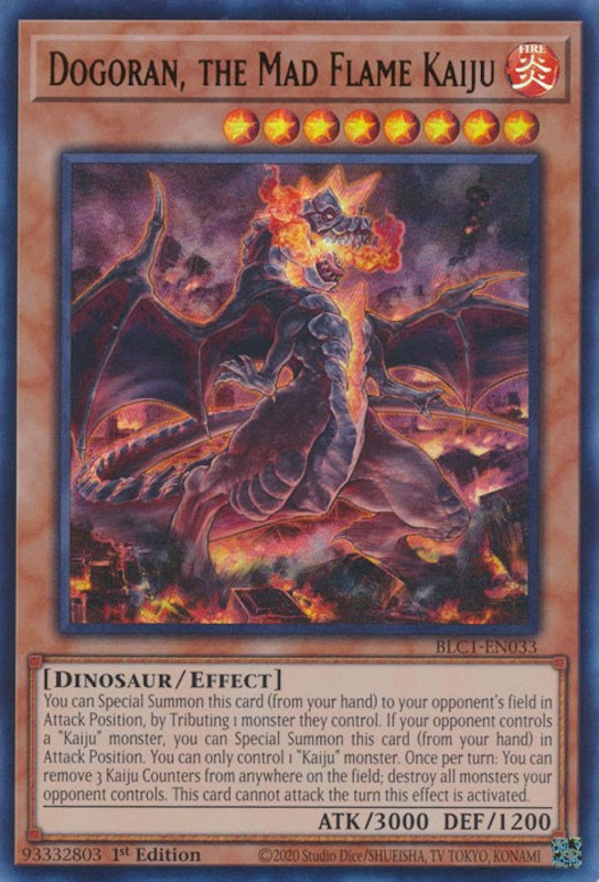 Dogoran, the Mad Flame Kaiju [BLC1-EN033] Ultra Rare | Good Games Adelaide SA