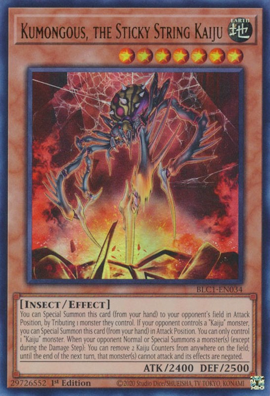 Kumongous, the Sticky String Kaiju [BLC1-EN034] Ultra Rare | Good Games Adelaide SA