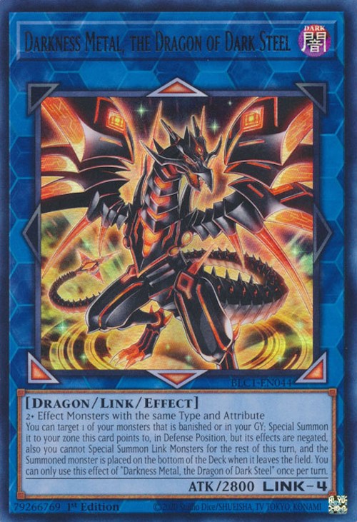 Darkness Metal, the Dragon of Dark Steel [BLC1-EN044] Ultra Rare | Good Games Adelaide SA