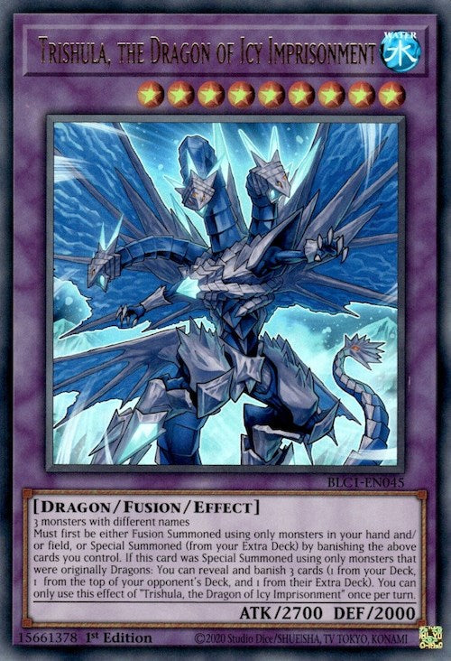 Trishula, the Dragon of Icy Imprisonment [BLC1-EN045] Ultra Rare | Good Games Adelaide SA