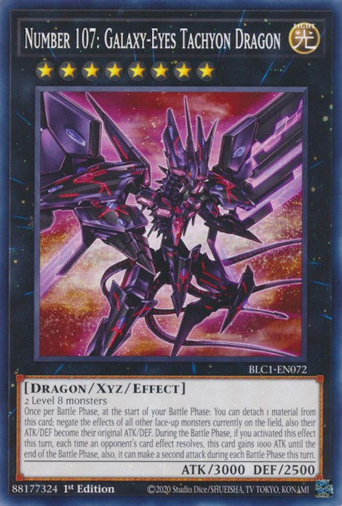 Number 107: Galaxy-Eyes Tachyon Dragon [BLC1-EN072] Common | Good Games Adelaide SA