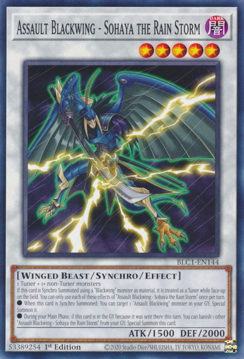 Assault Blackwing - Sohaya the Rain Storm [BLC1-EN144] Common | Good Games Adelaide SA
