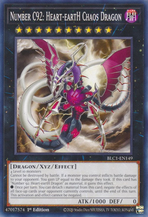Number C92: Heart-eartH Chaos Dragon [BLC1-EN149] Common | Good Games Adelaide SA