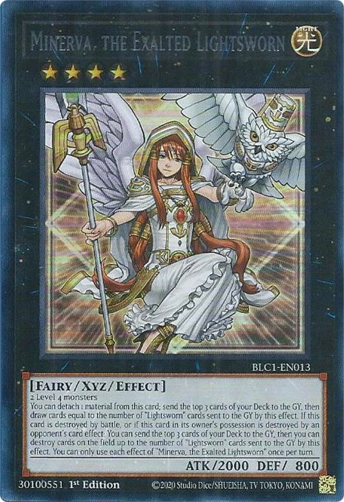 Minerva, the Exalted Lightsworn (Silver) [BLC1-EN013] Ultra Rare | Good Games Adelaide SA