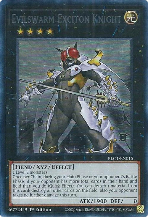 Evilswarm Exciton Knight (Silver) [BLC1-EN015] Ultra Rare | Good Games Adelaide SA
