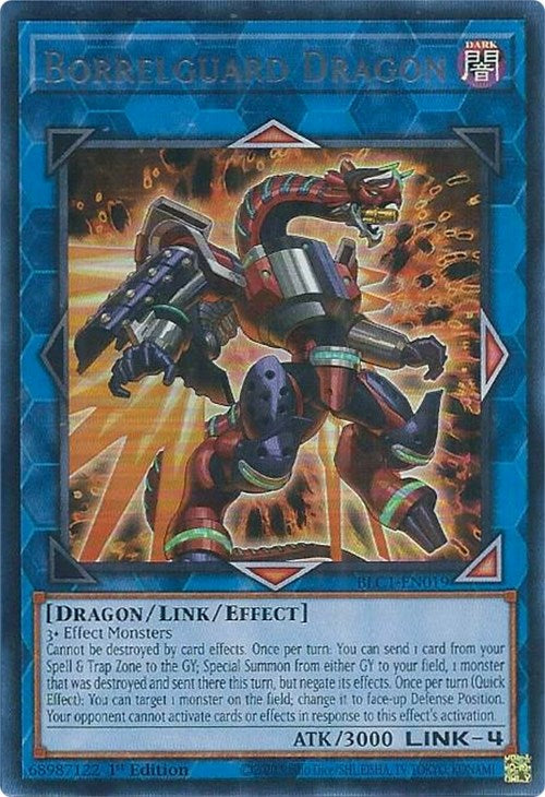 Borrelguard Dragon (Silver) [BLC1-EN019] Ultra Rare | Good Games Adelaide SA