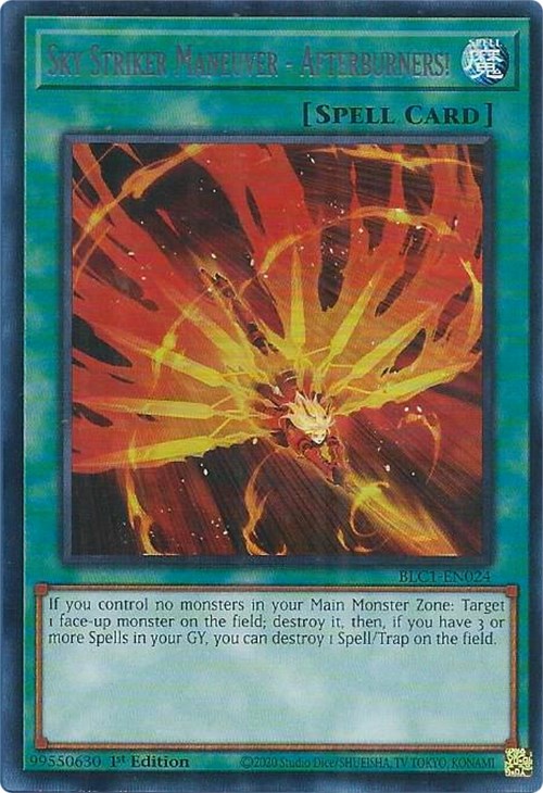 Sky Striker Maneuver - Afterburners! (Silver) [BLC1-EN024] Ultra Rare | Good Games Adelaide SA