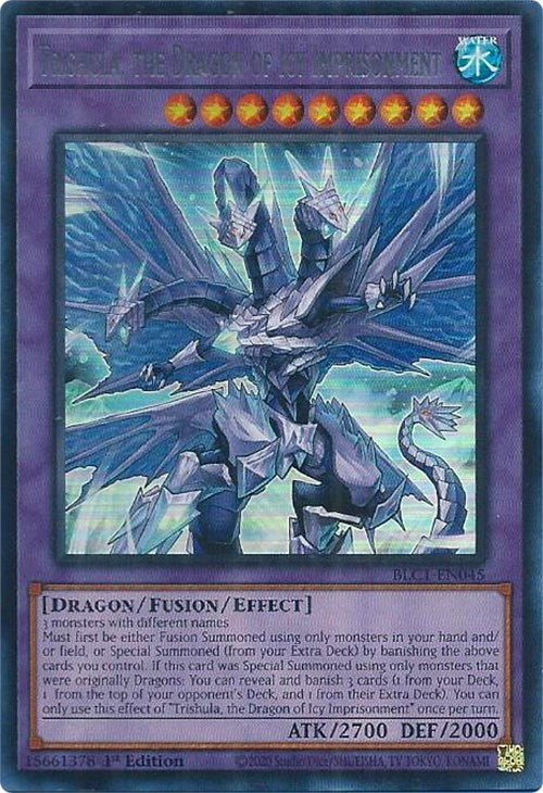 Trishula, the Dragon of Icy Imprisonment (Silver) [BLC1-EN045] Ultra Rare | Good Games Adelaide SA