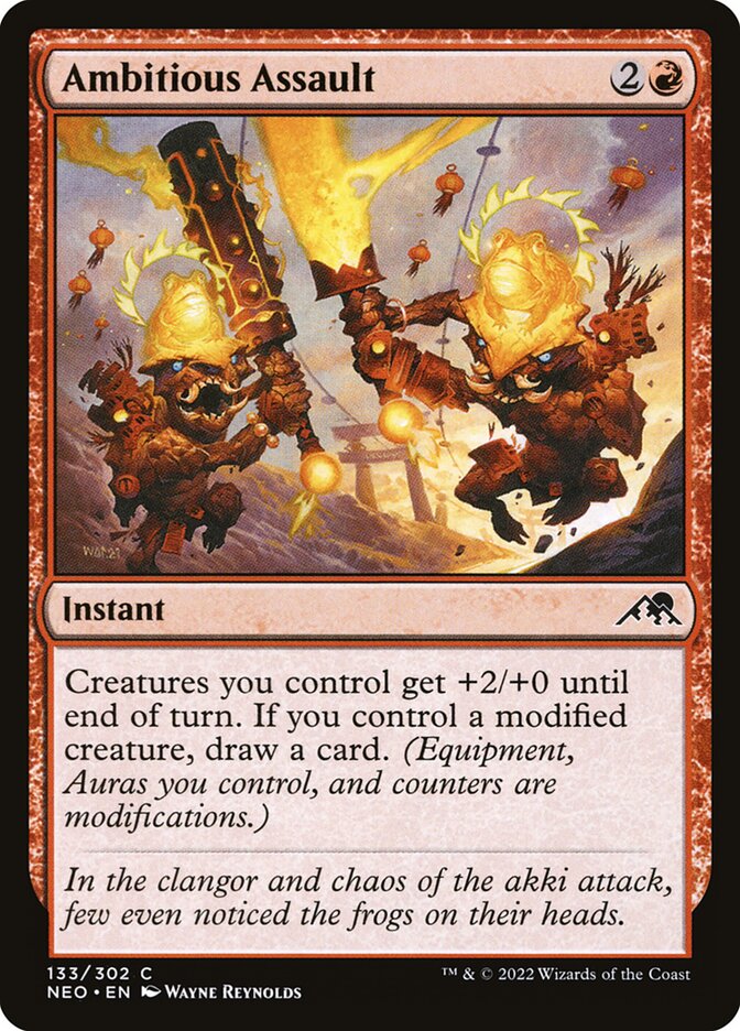Ambitious Assault 133 (Kamigawa: Neon Dynasty)  - Foil | Good Games Adelaide SA