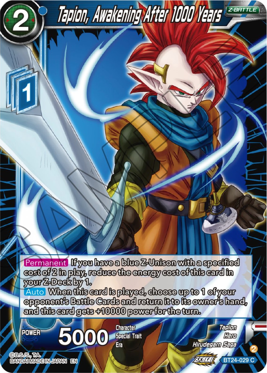 Tapion, Awakening After 1000 Years (BT24-029) [Beyond Generations] | Good Games Adelaide SA
