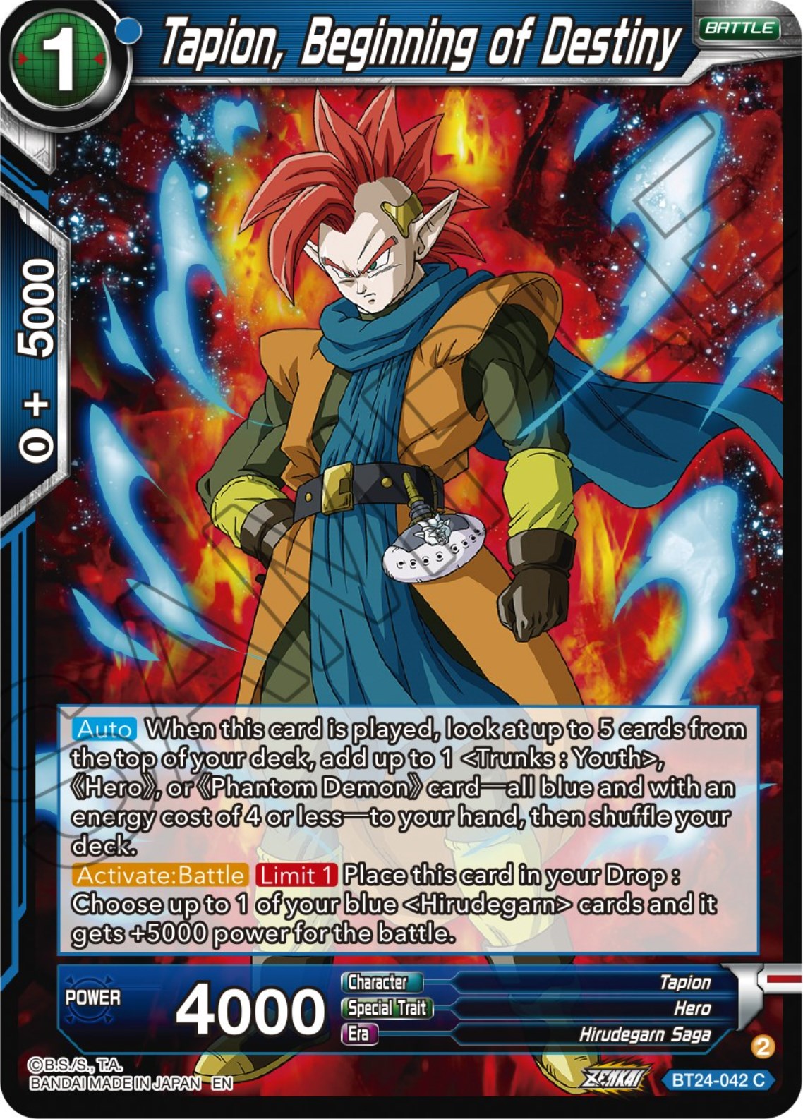 Tapion, Beginning of Destiny (BT24-042) [Beyond Generations] | Good Games Adelaide SA